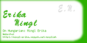 erika mingl business card